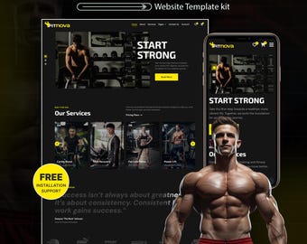 フィットネストレーナー向けWordPress Elementorテンプレートキット｜ジム、ウェルネス＆ヘルスコーチ向けウェブサイトテンプレート