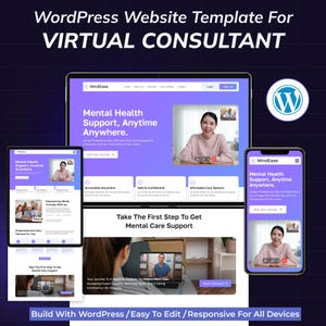 WordPress Bricks Builder Landningssida för psykisk hälsovård | Webbplatsmall för terapi, psykologi och rådgivning