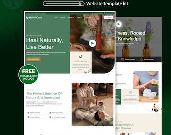 Aromatherapy WordPress Elementor Theme Template Kit | Essential Oils & Wellness Website Template