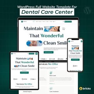 WordPress-mall för bricksbyggare för tandkliniker | Webbdesign för tandläkare, tandvård och tidsbokning