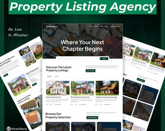 Real Estate Agency WordPress Bricks Builder Landing Page | Realtor & Property Listing Website Template