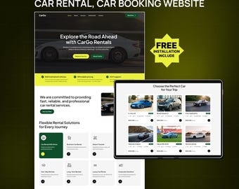 Car Rental WordPress Elementor Landing Page Template | Auto Hire & Vehicle Booking Website Template