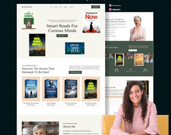 Author WordPress Elementor Template Kit | Book Launch, Writer Portfolio & Publishing Website Template