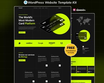 Financial Consulting WordPress Elementor Landing Page Template | Finance & Corporate Website Template