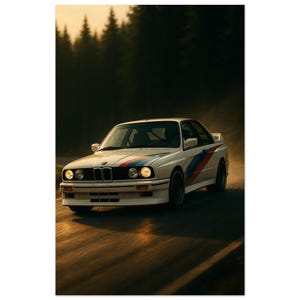 BMW M3 E30 Premium Poster