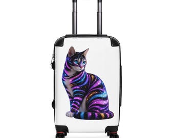 Neon Galaxy Cat Travel Bag | Colorful Fantasy Cat Weekender Tote