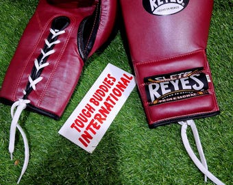 Guantes de boxeo con cordones Cleto Reyes – Guantes de combate profesionales de cuero mexicano hechos a mano, equipo profesional para entrenamiento y sparring, guantes de boxeo rojos