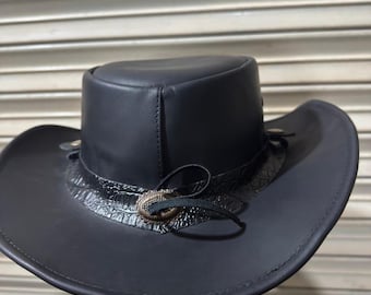 Handgemachte Leder Cowboyhut | - Western Outfit im Cowboy Stil
