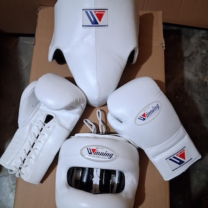 Winning Style Boxing Gear Set – Gloves, Headgear & Groin Protector for Sparring