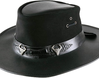 Handgemachte Leder Cowboyhut | - Western Outfit im Cowboy Stil