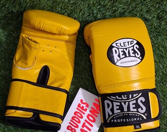 Cleto Reyes New Design Professional Boxing Gloves – Yellow | Handmade Genuine Leather | Training & Sparring
