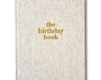 Birthday Book Keepsake Journal Perfect Gift for New Busy Parents Aesthetic Letter to Child Heirloom Quality Linen Must Have Baby Shower Gift