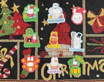 Christmas Bunny Stickers | Holiday Cute Character Stickers | Winter Vinyl Sticker Set