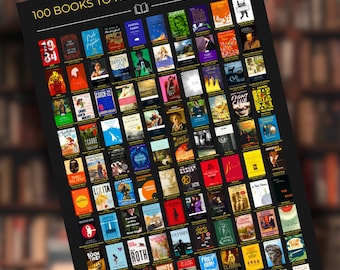100 Books to Read Checklist Poster: Classic Literature Tracker (Digital Download)
