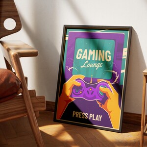 Retro Game Controller Print: Gamer Room Decor (Digital Download)