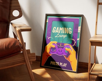 Retro Game Controller Print: Gamer Room Decor (Digital Download)