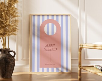 Do Not Disturb Print: Minimalist Bedroom Wall Art (Digital Download A2 Size PNG File)