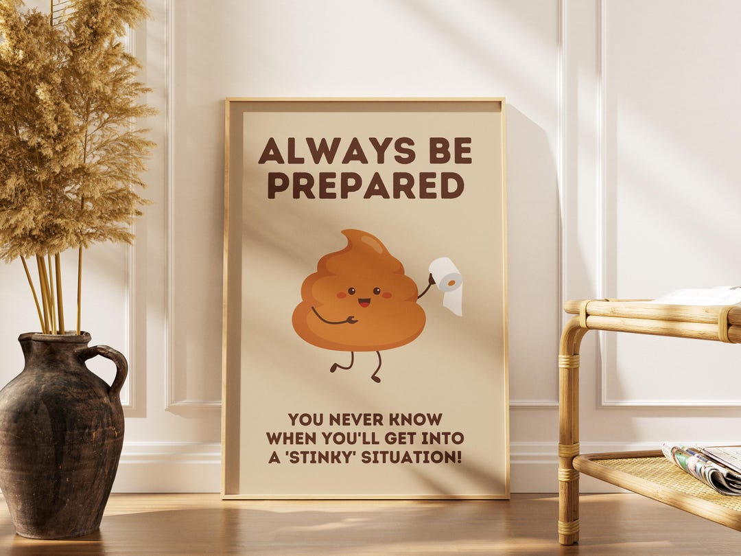 Funny Bathroom Poster: Quirky Toilet Paper Printable Wall Art - Etsy