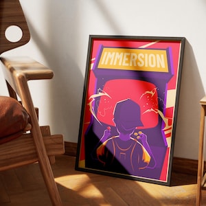 Retro Game Controller Print: Gamer Room Decor (Digital Download)