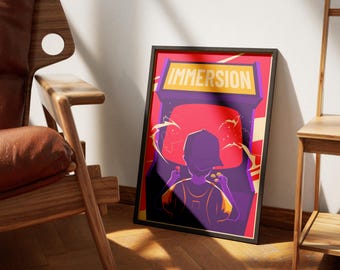 Retro Game Controller Print: Gamer Room Decor (Digital Download)