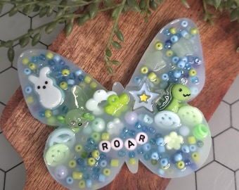 Pick Pad Silicone Skin Picking Pad, Colorful Butterfly Stress Relief Picky Pad, Beaded Bracelet Kit, ADHD Anxiety, Kandi Friendship Bracelet