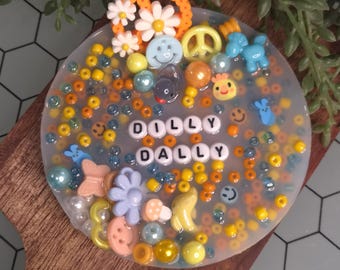 Pick Pad Silicone Skin Picky Pad, Beaded Bracelet Kit, Colorful Star Stress Relief Picky Pad, ADHD Anxiety, Kandi Friendship Bracelet