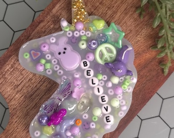 Pick Pad Silicone Skin Picky Pad, Beaded Bracelet Kit, Colorful Unicorn Stress Relief Picky Pad, ADHD Anxiety, Kandi Friendship Bracelet