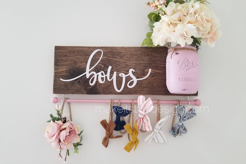 Headband Bow Holder Baby Girl Nursery Decor Baby Shower Etsy