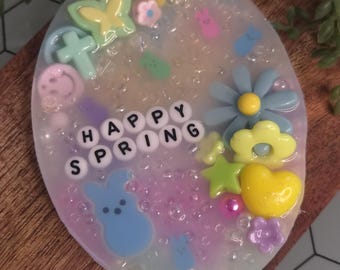 Pick Pad Silicone Skin Picky Pad, Beaded Bracelet Kit, Colorful Easter Egg Stress Relief Picky Pad, ADHD Anxiety, Kandi Friendship Bracelet