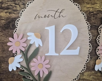 Newborn Milestone Sign, Photography Prop, Grow With Me Sign