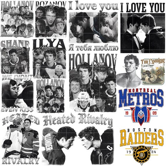 Heated Rivalry Shirt PNG Bundle: Hockey Romance, Vintage Graphic (Digital Download)