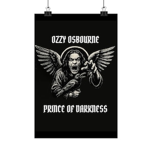 Ozzy Osbourne Vertikales Poster, Rock Wandkunst, Musikdekor, Heavy Metal Geschenk, Prince of Darkness Kunstwerk