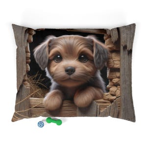 Cozy Pet Bed for Dogs and Cats | Cute Puppy Print | Ideal for Pet Lovers | Pet Gift | Home Decor | Dog Bed | Cat Bed