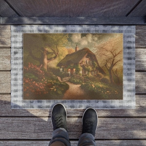 Personalized outdoor doormat | Custom welcome mat 24x16 inches | Grade A coir coconut fiber with black vinyl backing | Made for outdoor use