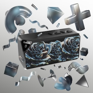 Rosen-Design Bluetooth-Lautsprecher, Floral tragbarer Lautsprecher, Geschenk für Musikliebhaber, Wohnkultur, Geburtstagsgeschenk