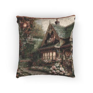 Hermosa almohada tejida vintage para el hogar