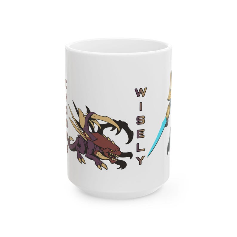StarCraft Inspired Mug – Choose Wisely | Terran, Zerg, Protoss | Gamer Gift | Sci-Fi Coffee Cup image 3