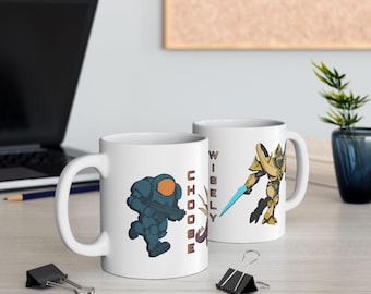 Kubek inspirowany StarCraftem: Wybieraj mądrze | Terranie, Zergowie, Protosi | Prezent dla gracza | Kubek do kawy science fiction