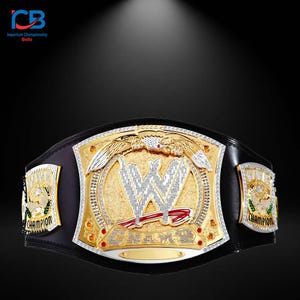 WWE Spinner World Heavyweight Championship Replica Title Belt Leather Wrestling Fan Belt Gift for Collector Adults