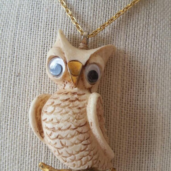 Luke Razza owl necklace