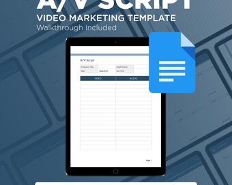 Video Script Vorlage: A / V-Format Google Doc für Inhaltsersteller und kleine Unternehmen