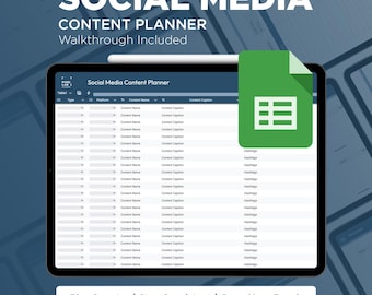 Social Media Content Planer: Google Sheets Vorlage für Kreative und Vermarkter, Digitaler Download