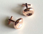 Red Blood Cell Cufflinks, Rose-Gold Plated