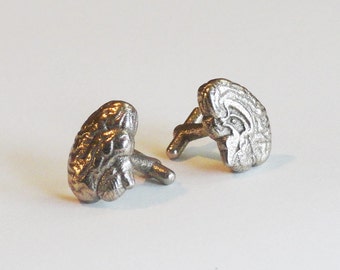 Anatomical Brain Cufflinks in Steel
