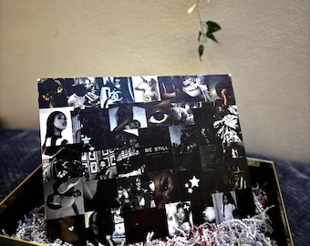 Tablero de collage negro personalizado, arte fotográfico personalizado