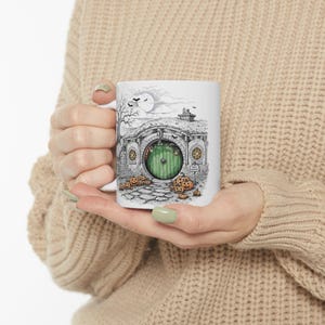 Halloween Halfling-Themed Ceramic Mug, Fantasy Drinkware for Fans of Adventure, Cozy Kitchen Decor, Perfect Gift for Holidays, Novelty [...]