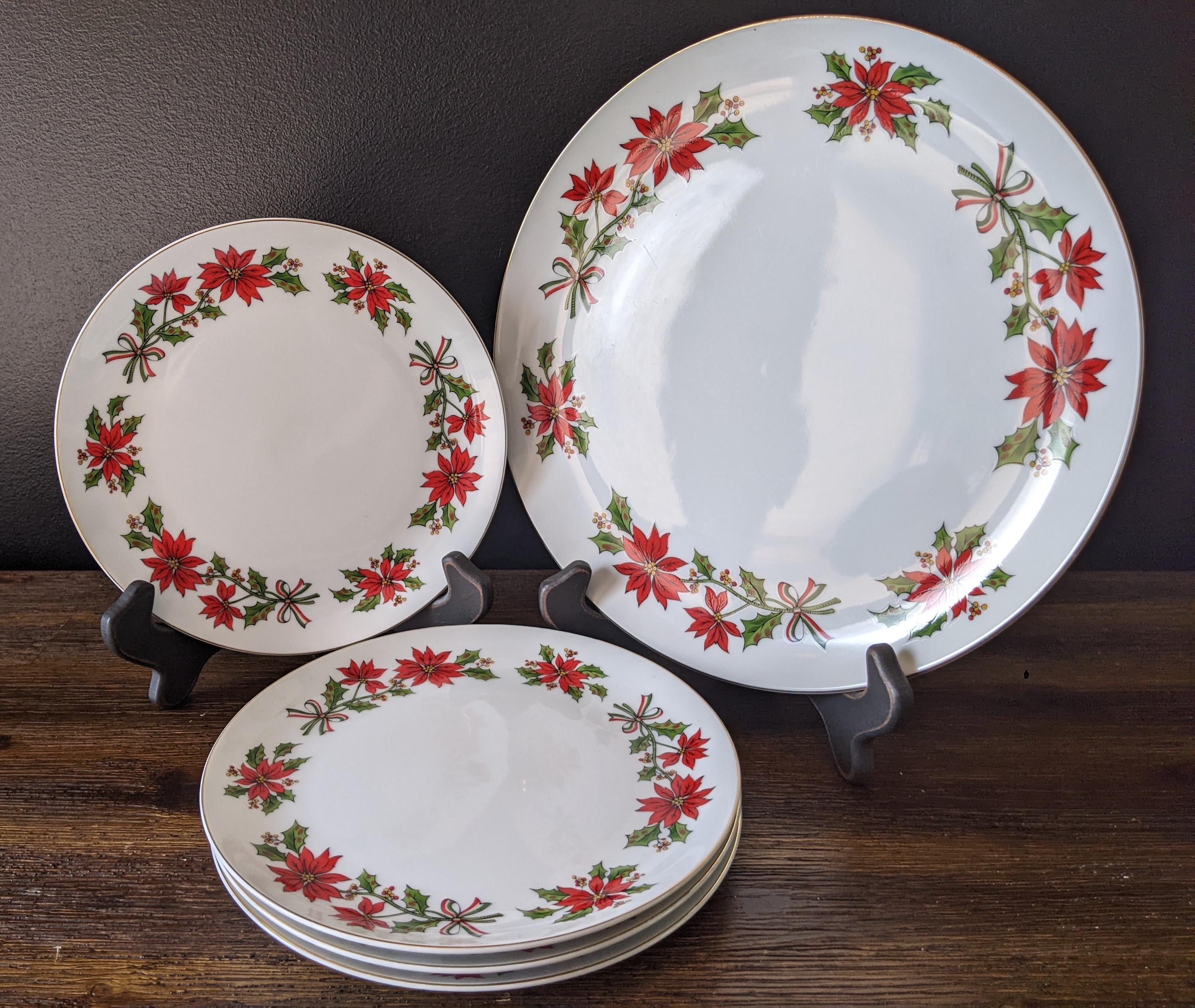 Red china christmas plates - Etsy 日本