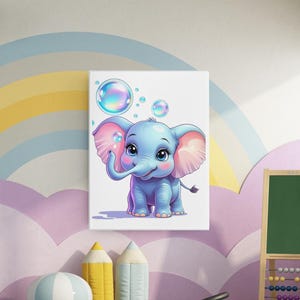 Baby Elephant PNG Clipart BundleWatercolor Nursery Digital DownloadAnimal Art for Kids & Baby Shower Crafts