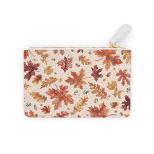 Autumn Leaf Mini clutchBag Vegan Leather Fall Purse Small Handbag Travel or Casual Wear