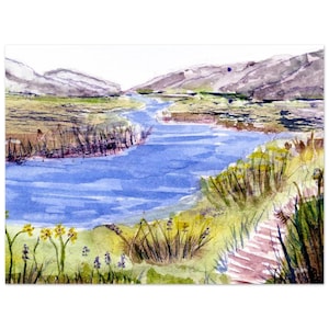 Reserva Silver Creek - Impressão original em aquarela